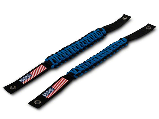 RedRock Paracord Grab Handles; Blue (21-25 Bronco)