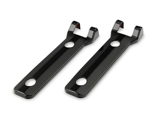 RedRock Tailgate Hinge Trim; Gloss Black (21-25 Bronco)