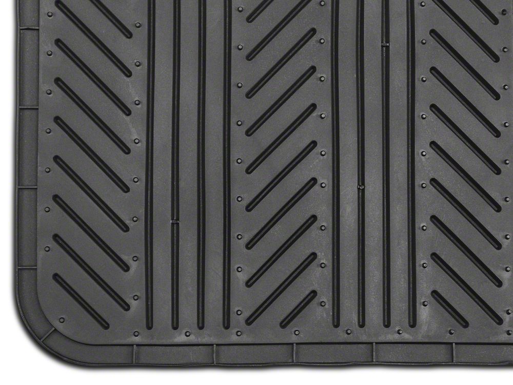 RedRock 4-Piece All-Weather Floor Mats; Black (Universal; Some Adaptation May Be Required)