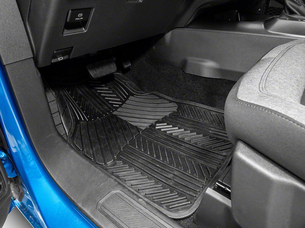 RedRock 4-Piece All-Weather Floor Mats; Black (Universal; Some Adaptation May Be Required)