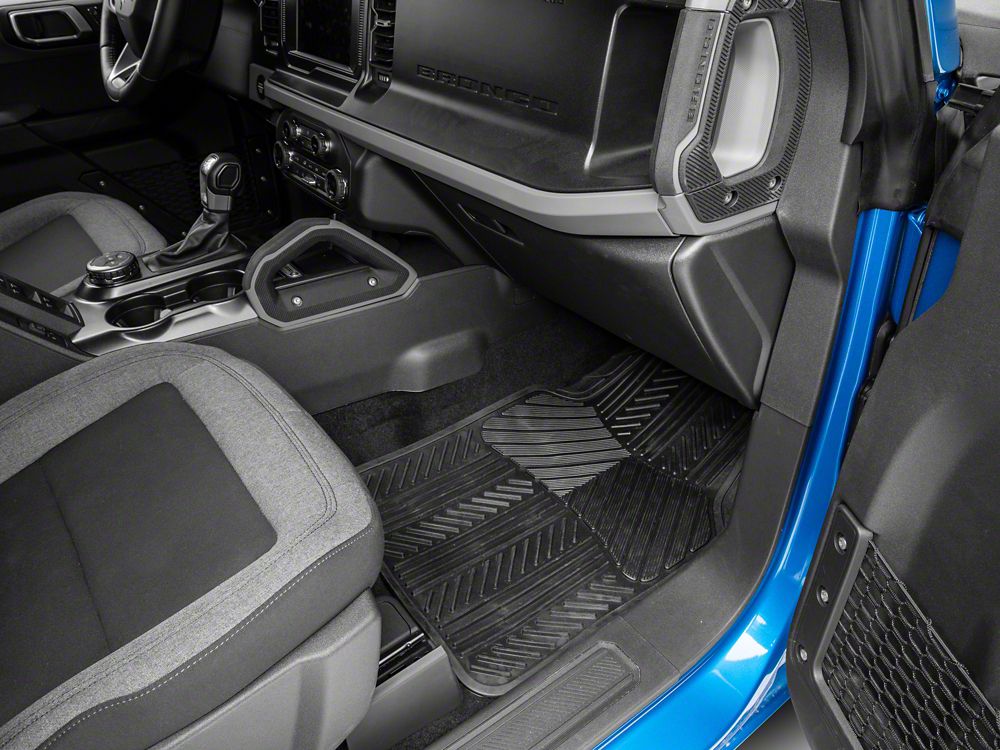 RedRock 4-Piece All-Weather Floor Mats; Black (Universal; Some Adaptation May Be Required)