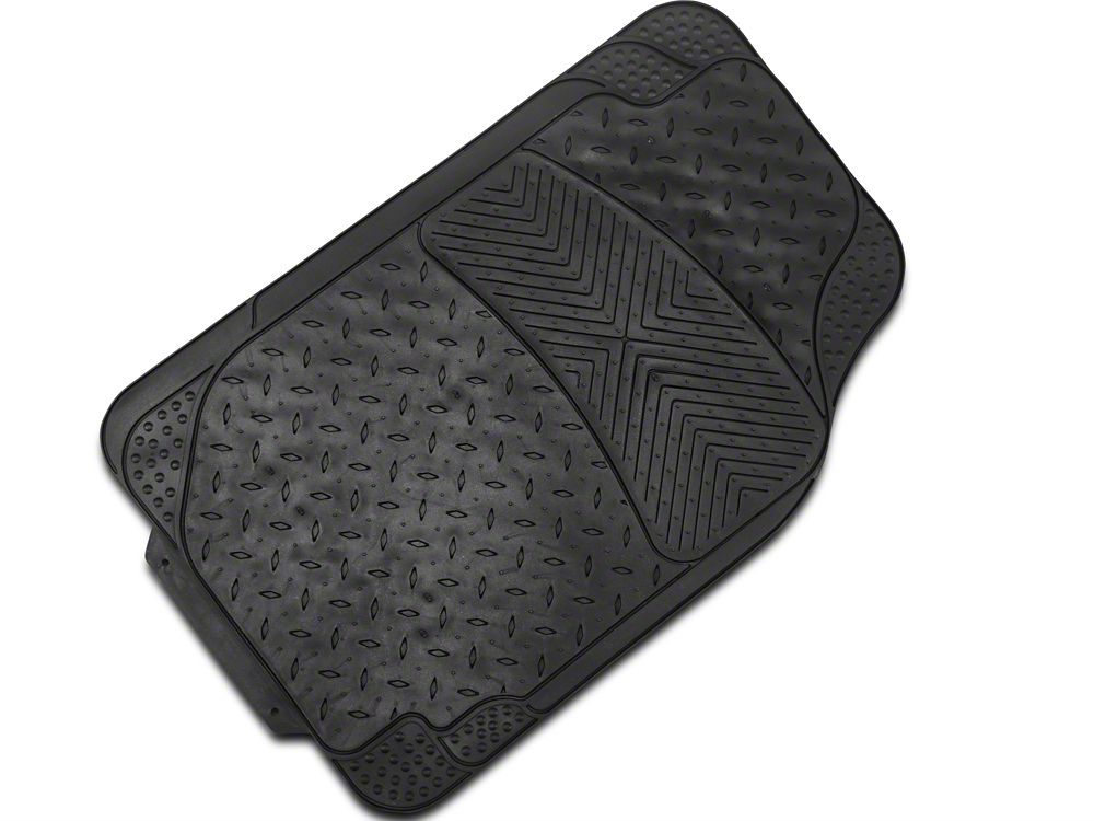 RedRock All-Weather Floor Mat Set with One-Piece Rear Mat; Black (Universal; Some Adaptation May Be Required)
