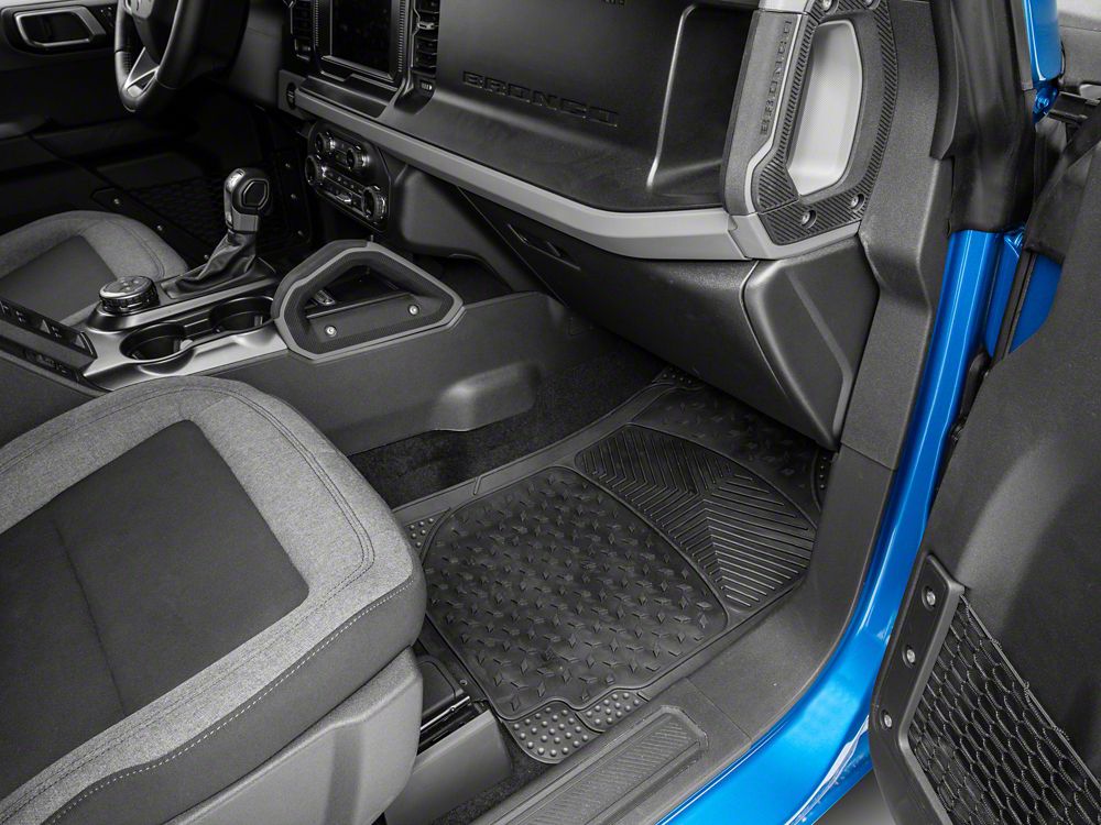 RedRock All-Weather Floor Mat Set with One-Piece Rear Mat; Black (Universal; Some Adaptation May Be Required)