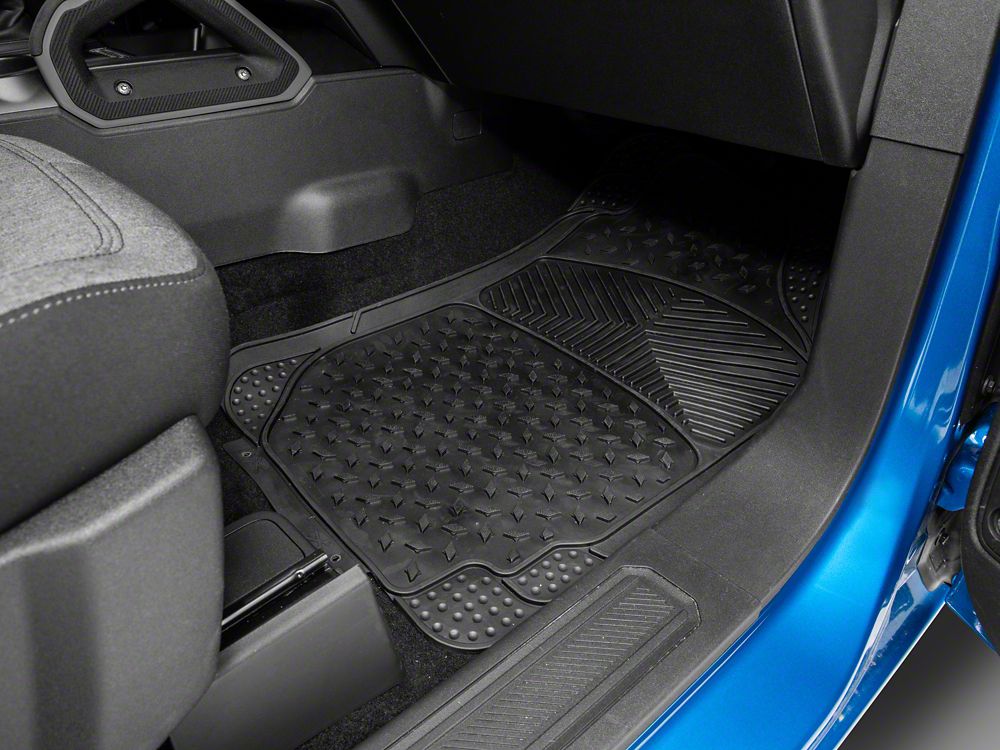 RedRock All-Weather Floor Mat Set with One-Piece Rear Mat; Black (Universal; Some Adaptation May Be Required)