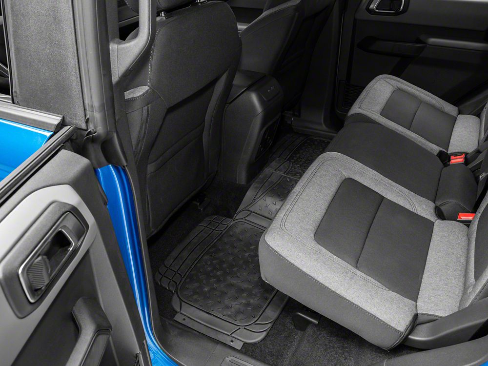 RedRock All-Weather Floor Mat Set with One-Piece Rear Mat; Black (Universal; Some Adaptation May Be Required)