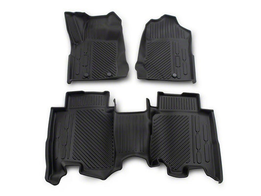 RedRock All-Weather Molded Front and Rear Floor Liners; Black (21-25 Bronco 4-Door)