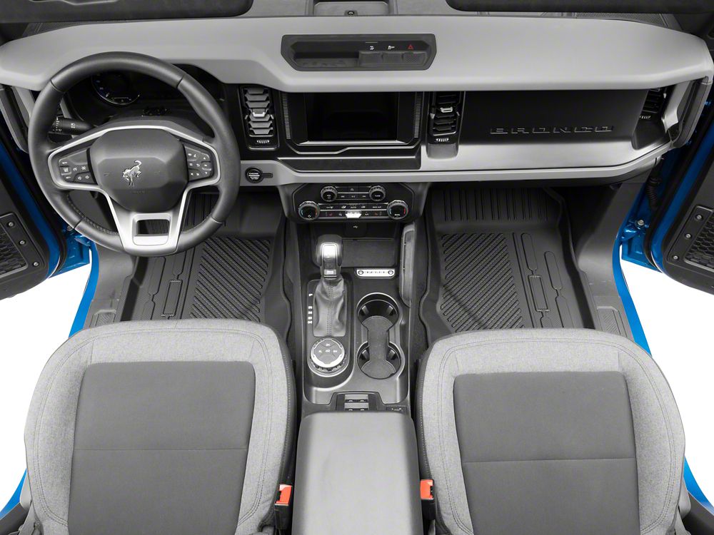 RedRock All-Weather Molded Front and Rear Floor Liners; Black (21-25 Bronco 4-Door)
