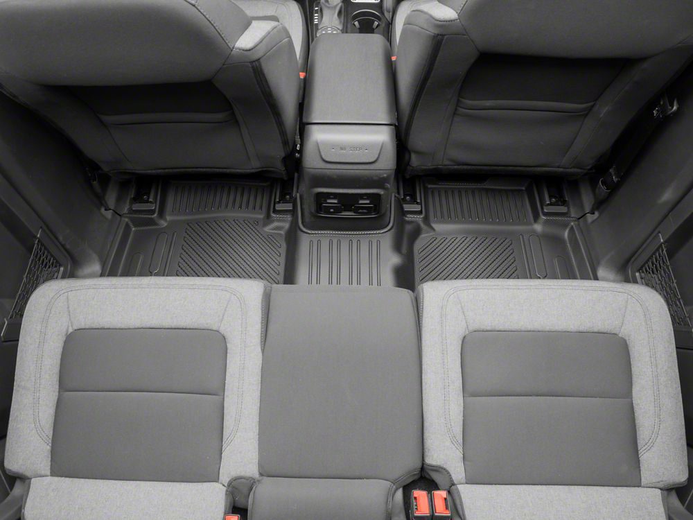 RedRock All-Weather Molded Front and Rear Floor Liners; Black (21-25 Bronco 4-Door)