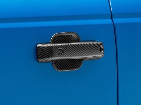 RedRock Door Handle and Recess Covers; Carbon Fiber Appearance (21-25 Bronco)