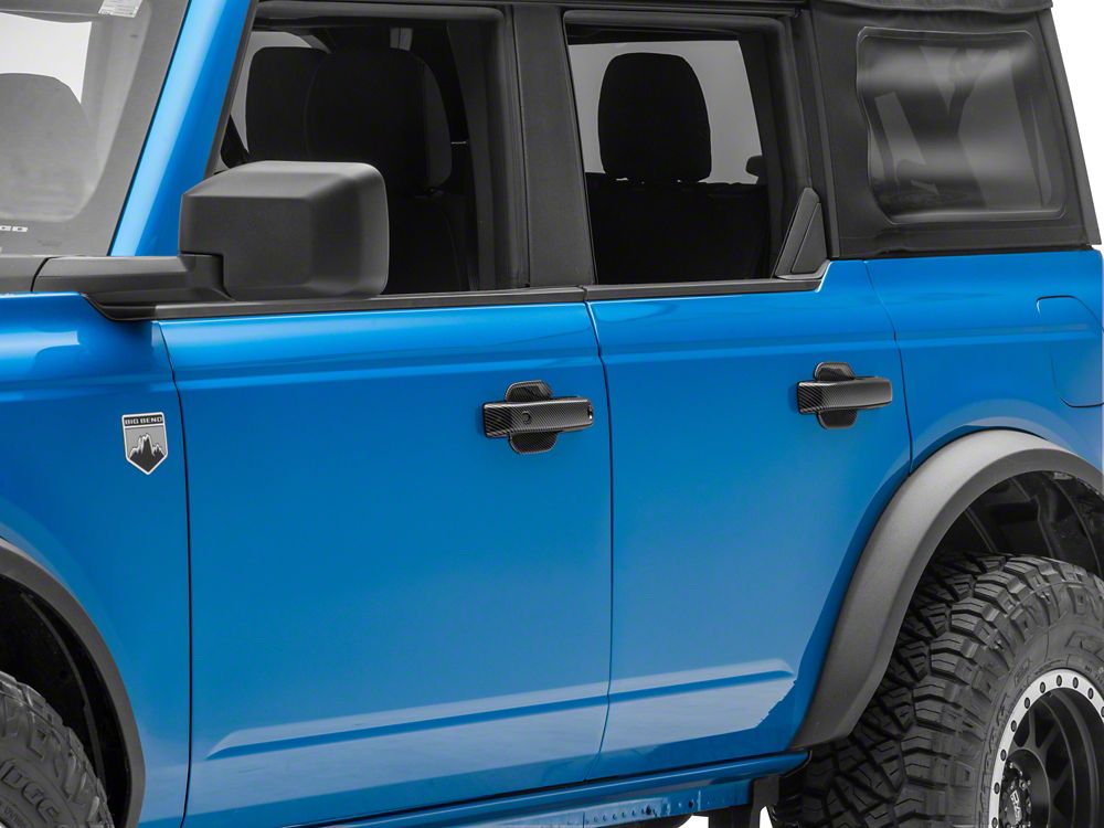 RedRock Door Handle and Recess Covers; Carbon Fiber Appearance (21-25 Bronco)