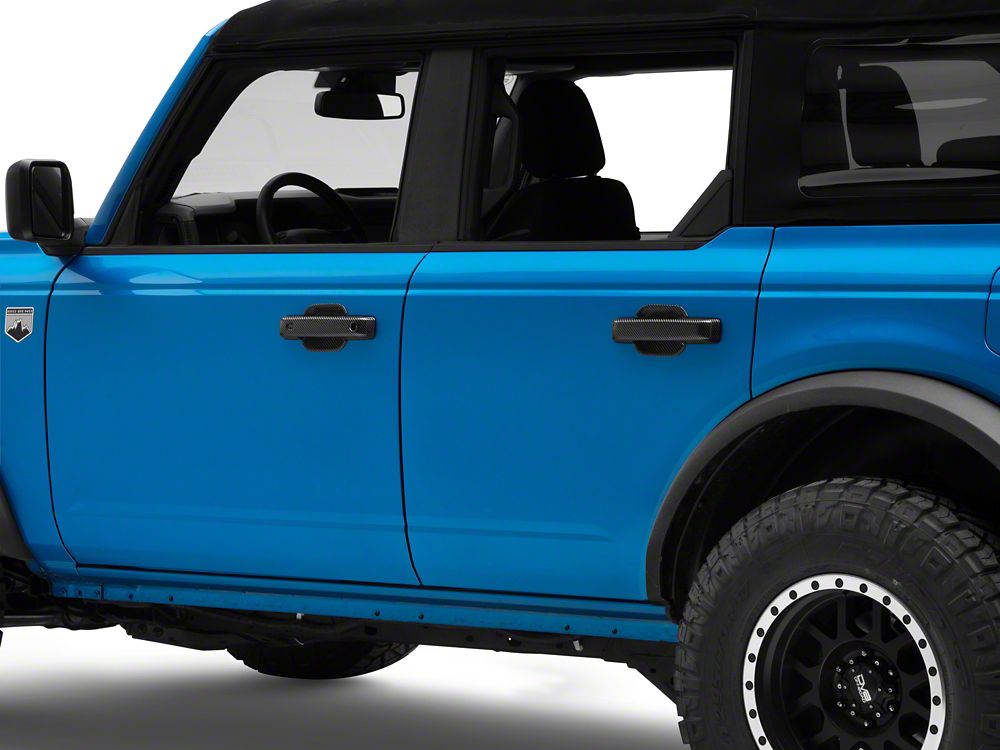 RedRock Door Handle and Recess Covers; Carbon Fiber Appearance (21-25 Bronco)