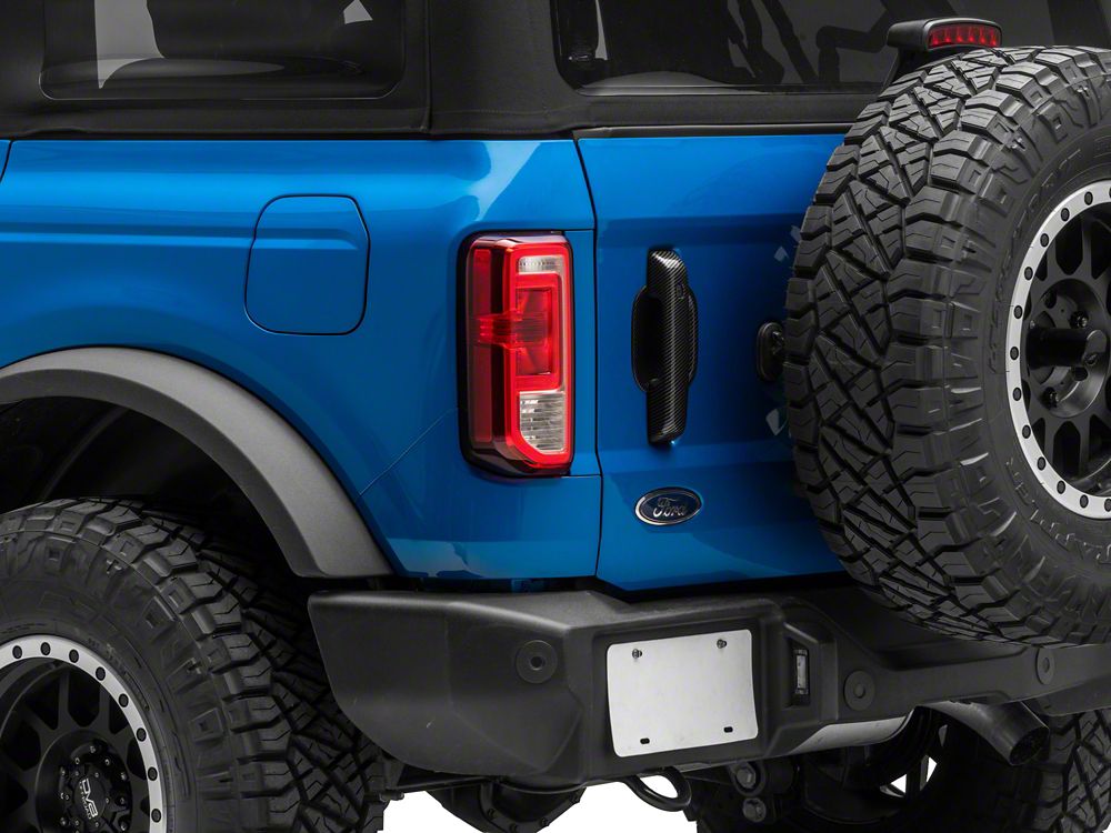 RedRock Door Handle and Recess Covers; Carbon Fiber Appearance (21-25 Bronco)