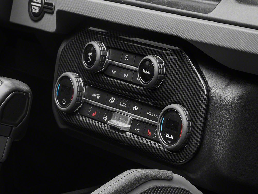 RedRock HAVC/Radio Panel Trim; Carbon Fiber Appearance (21-25 Bronco)