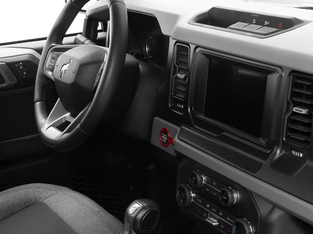 RedRock Billet Start-Stop Button Cover; Red (21-25 Bronco)