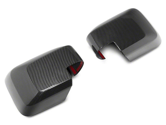 RedRock Mirror Covers; Carbon Fiber (21-25 Bronco)