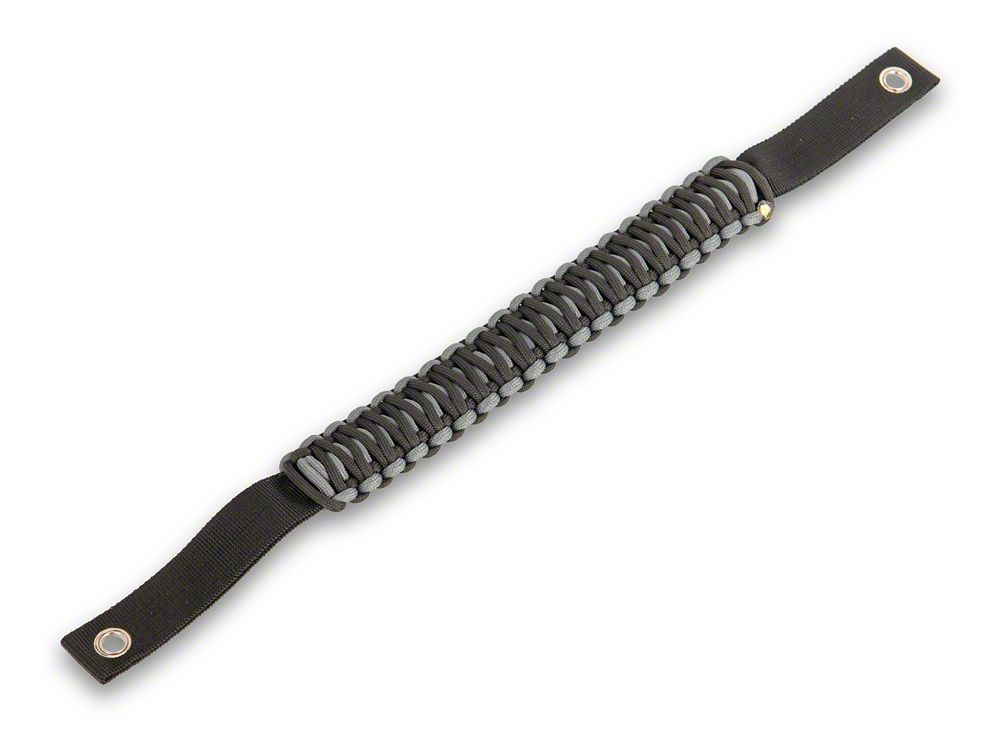 RedRock Paracord Grab Handle; Black and Gray (21-25 Bronco)