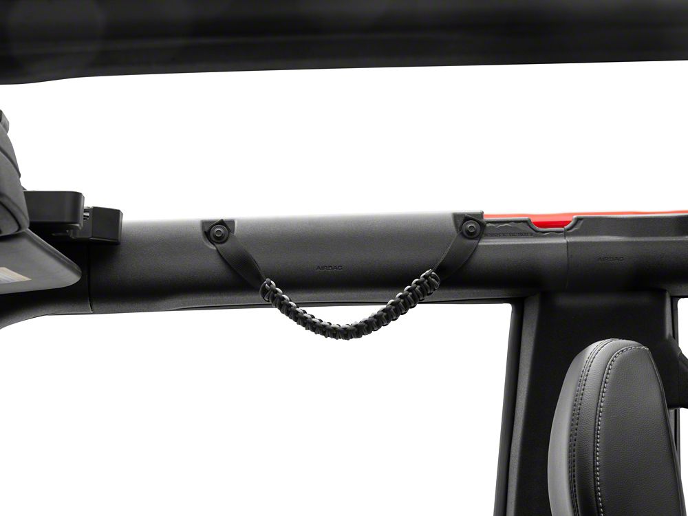 RedRock Paracord Grab Handle; Black and Gray (21-25 Bronco)