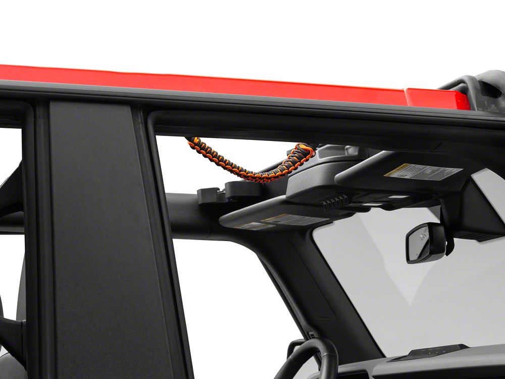 RedRock Paracord Grab Handle; Black and Orange (21-25 Bronco)