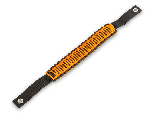 RedRock Paracord Grab Handle; Black and Orange (21-25 Bronco)