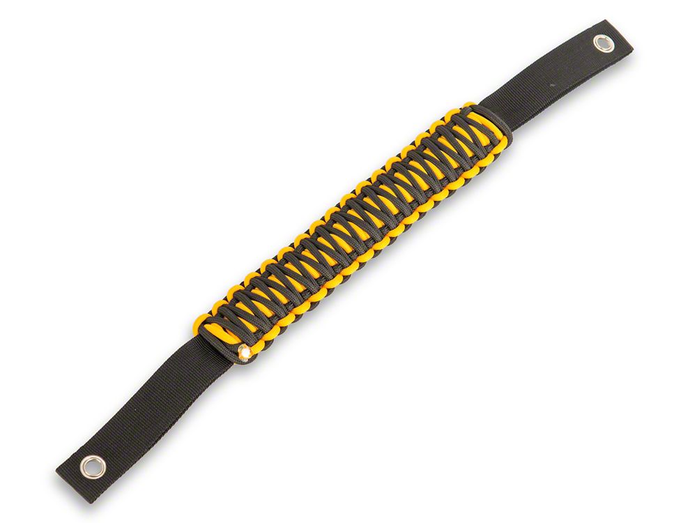 RedRock Paracord Grab Handle; Black and Yellow (21-25 Bronco)