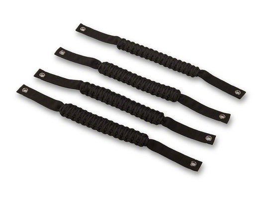 RedRock Paracord Grab Handles; Front and Rear; Black (21-25 Bronco 4-Door)