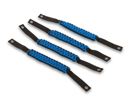 RedRock Paracord Grab Handles; Front and Rear: Blue (21-25 Bronco 4-Door)