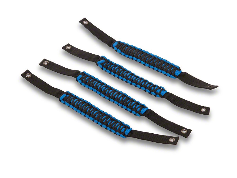 RedRock Paracord Grab Handles; Front and Rear: Blue (21-25 Bronco 4-Door)
