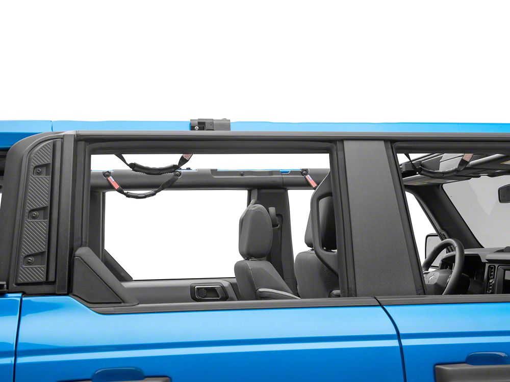 RedRock Grab Handles with Flag Logo; Front and Rear; Black (21-25 Bronco 4-Door)