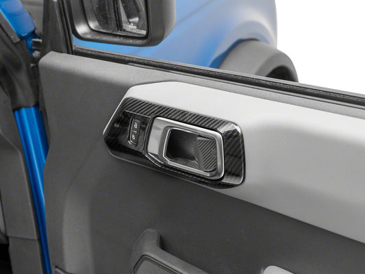 RedRock Interior Door Handle Trim; Carbon (21-25 Bronco 4-Door)