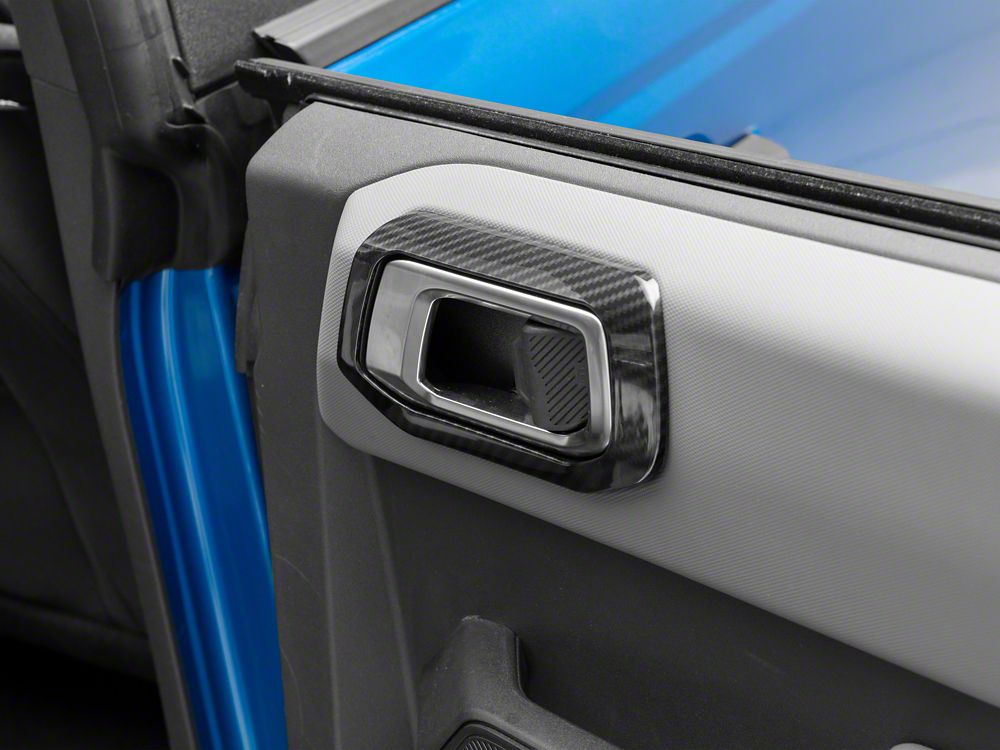 RedRock Interior Door Handle Trim; Carbon (21-25 Bronco 4-Door)