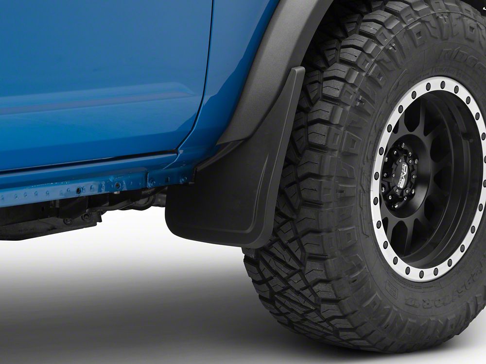 RedRock Custom Molded Mud Guards; Front and Rear (21-25 Bronco w/o Sasquatch Package & Rock Rails)