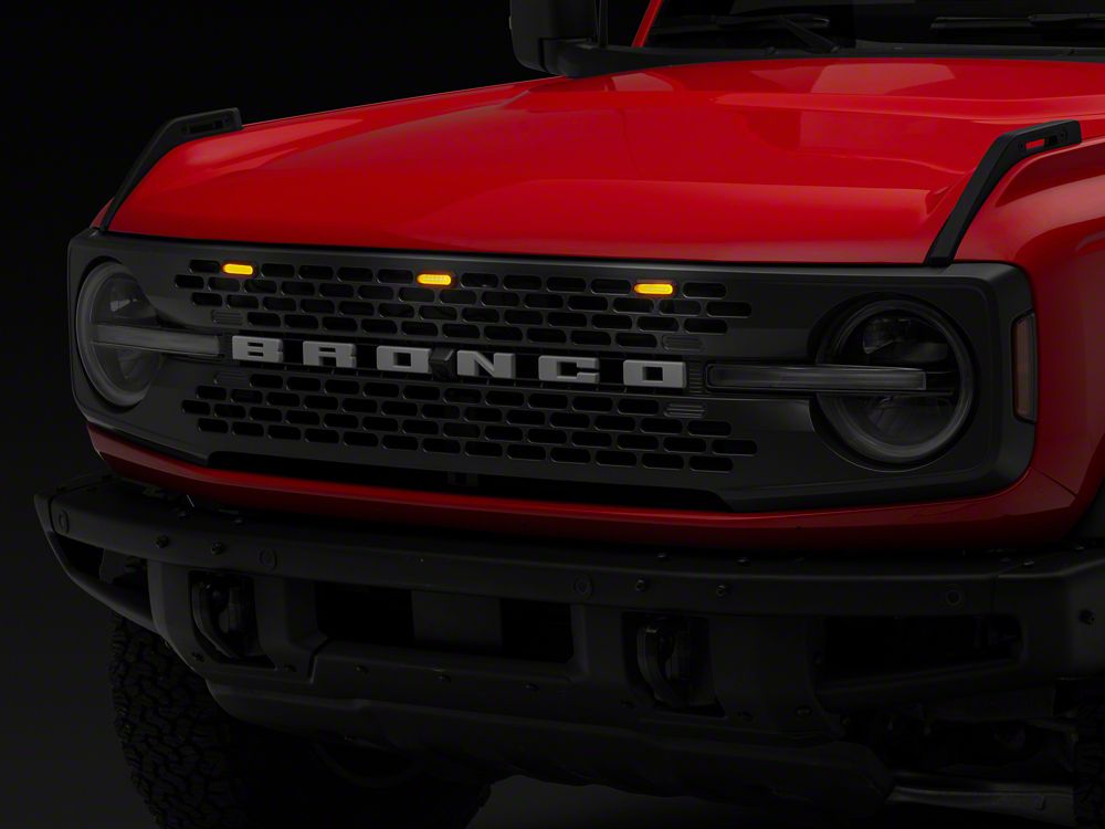 RedRock LED Grille Lighting; Smoked (21-25 Bronco Badlands, Everglades, Wildtrack)