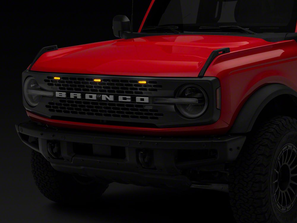 RedRock LED Grille Lighting; Smoked (21-25 Bronco Badlands, Everglades, Wildtrack)