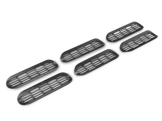 RedRock Grille Inserts; Matte Black (21-25 Bronco Big Bend)