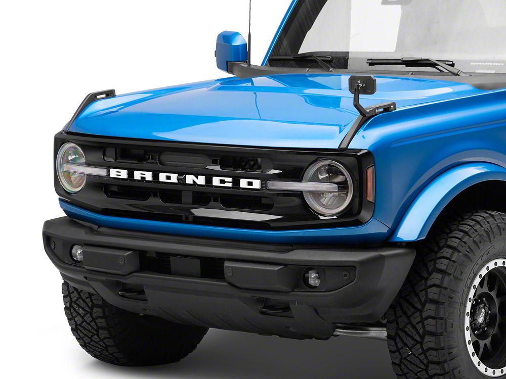 RedRock Auxilliary Mirror for OE Hood Bracket Attachment (21-25 Bronco)