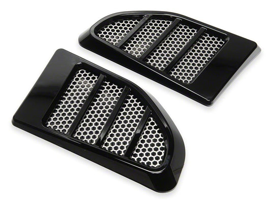 RedRock Hood Vent Covers; Black (21-25 Bronco, Excluding Raptor)