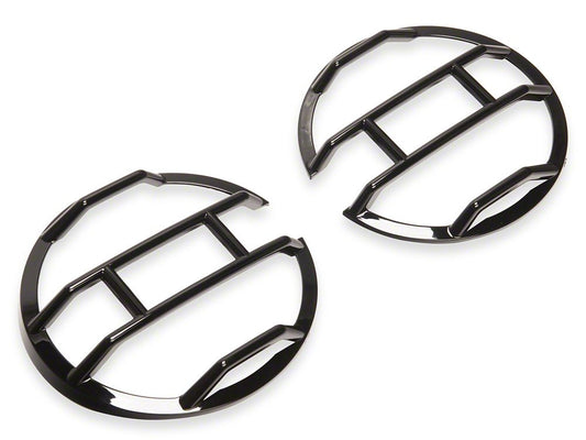 RedRock Off Road Headlight Guards; Black (21-25 Bronco)