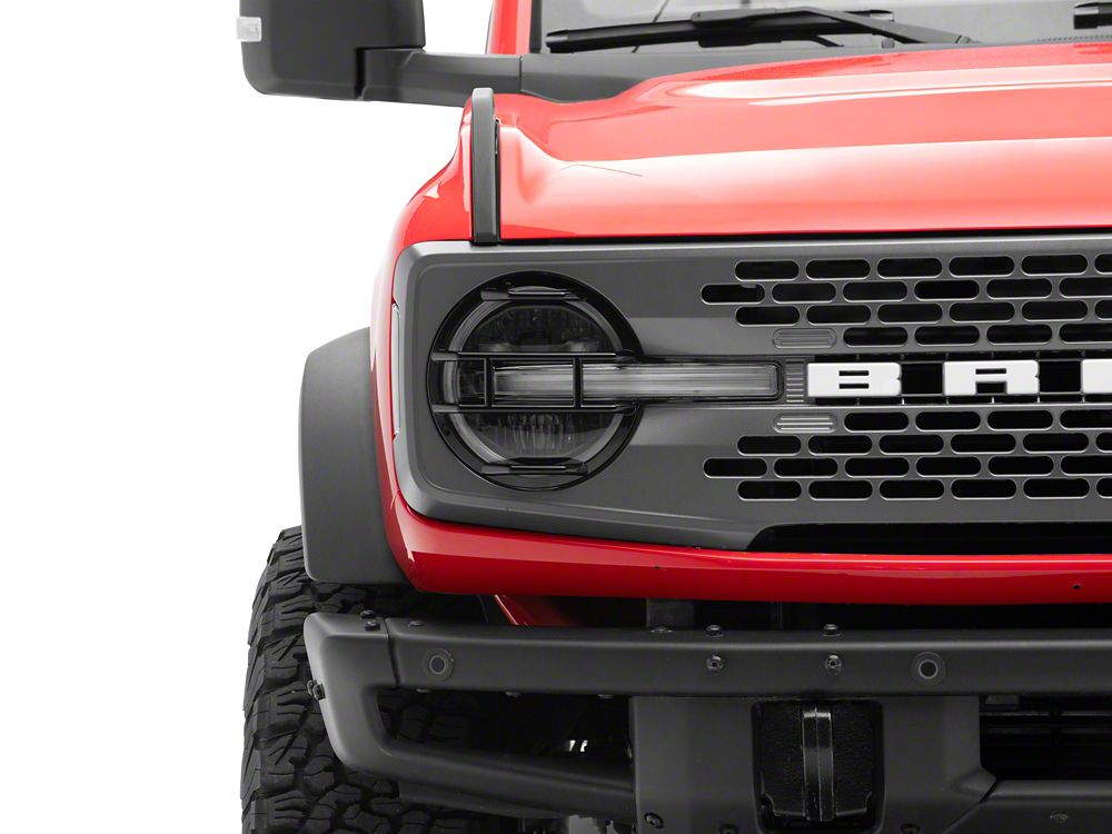 RedRock Off Road Headlight Guards; Black (21-25 Bronco)