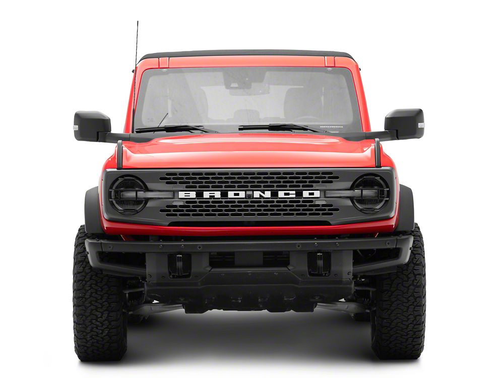 RedRock Off Road Headlight Guards; Black (21-25 Bronco)