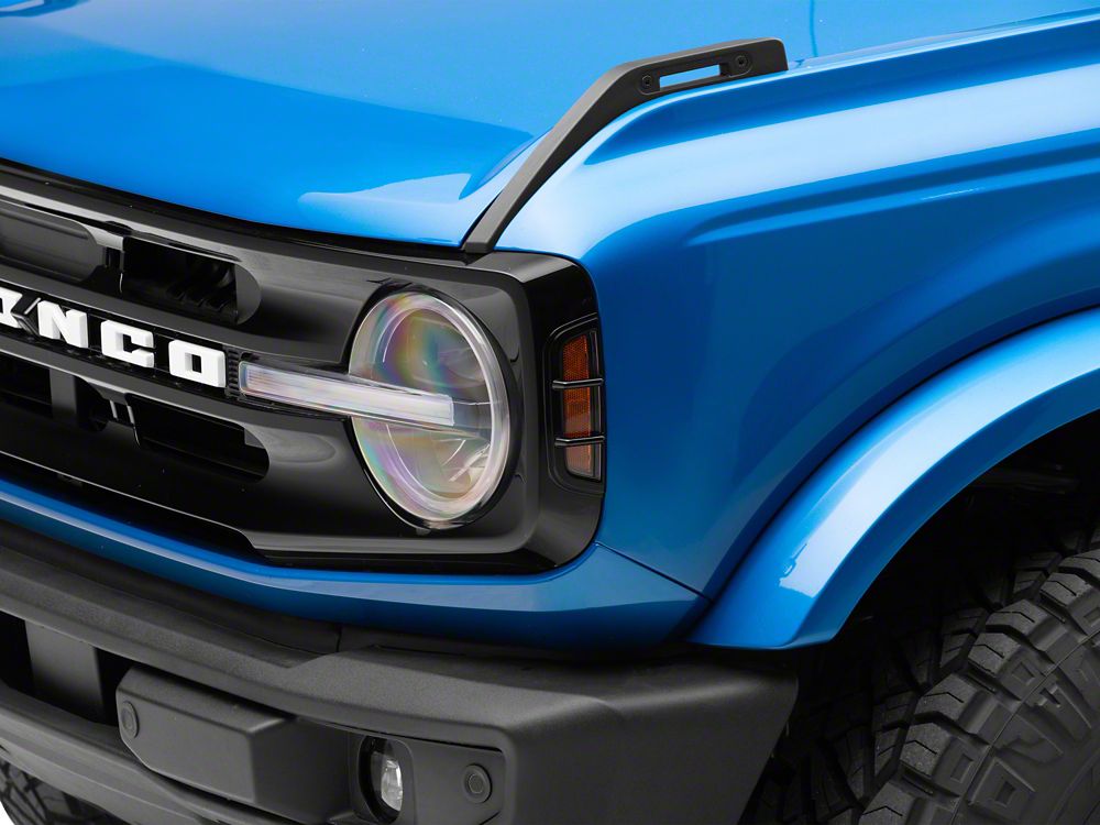 RedRock Off Road Side Marker Guards; Black (21-25 Bronco)