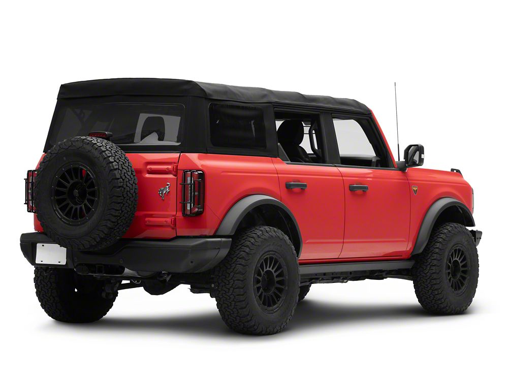 RedRock Off Road Tail Light Guards; Black (21-25 Bronco w/ Factory LED Tail Lights, Excluding Raptor)