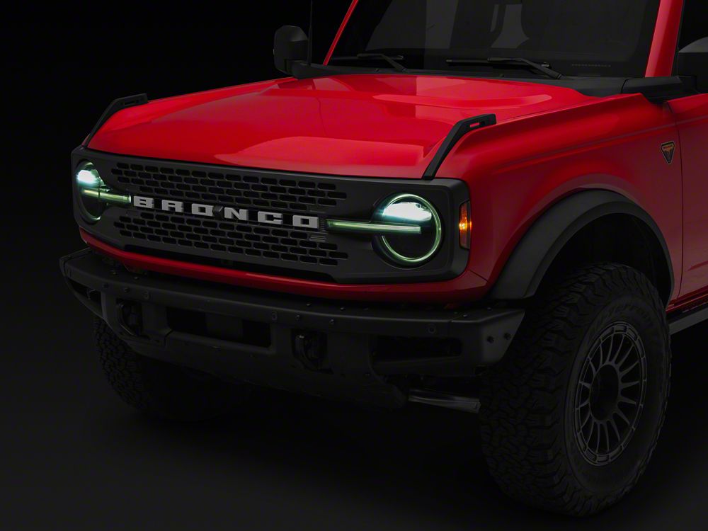 RedRock Headlight Covers; Smoked (21-25 Bronco)