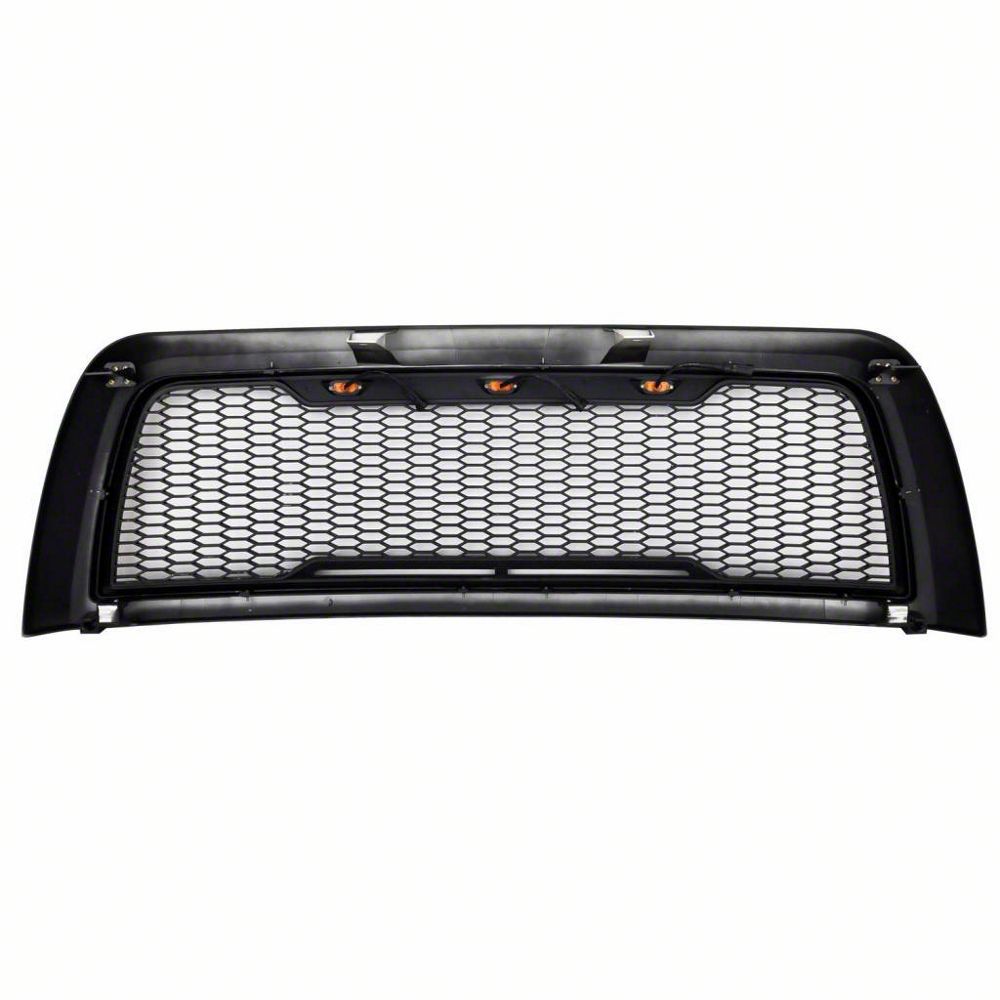RedRock Impulse Upper Replacement Grille with Amber LED Lights; Matte Black (13-18 RAM 3500)