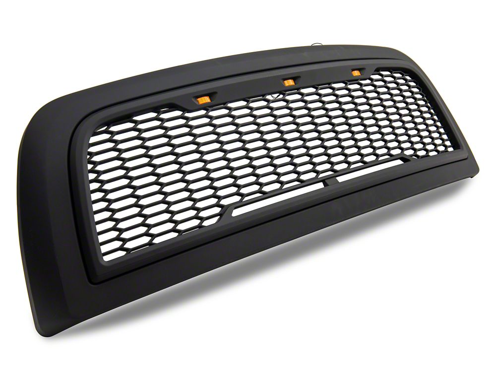 RedRock Baja Upper Replacement Grille with LED; Matte Black (10-18 RAM 2500)