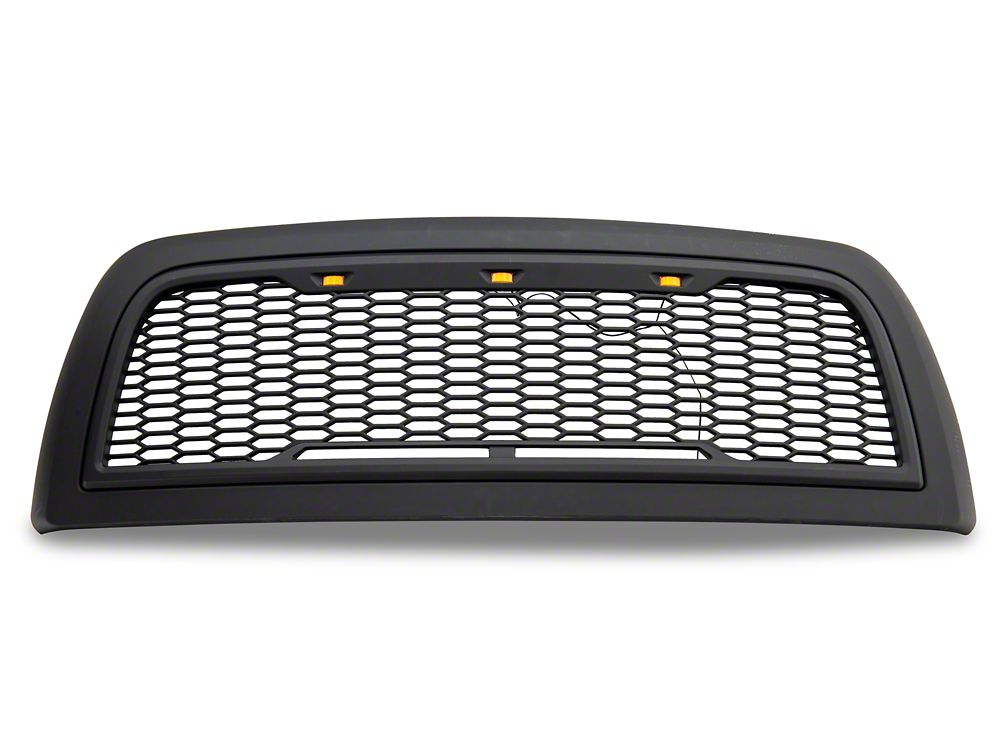 RedRock Baja Upper Replacement Grille with LED; Matte Black (10-18 RAM 2500)