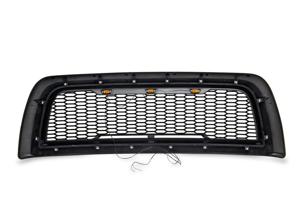 RedRock Baja Upper Replacement Grille with LED; Matte Black (10-18 RAM 2500)