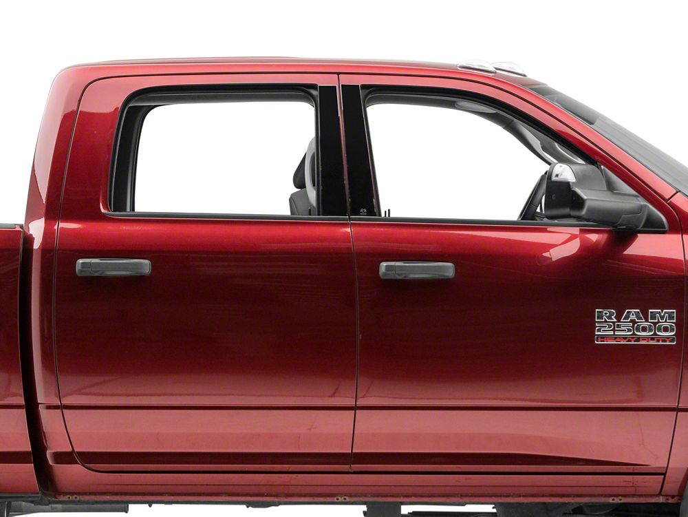 RAM Licensed by RedRock Black Platinum Pillar Posts (10-18 RAM 2500 Crew Cab, Mega Cab)
