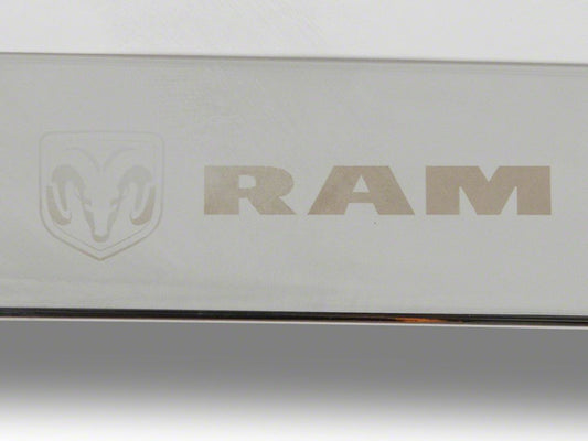 RAM Licensed by RedRock Element Chrome Window Visors; Channel Mount; Front and Rear (10-18 RAM 2500 Crew Cab, Mega Cab)