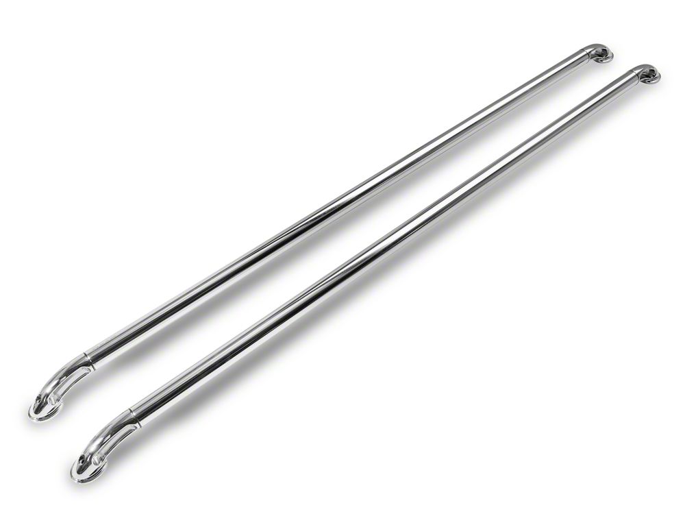 RAM Licensed by RedRock Locker Side Bed Rails; Stainless Steel (03-18 RAM 2500 w/ 6.4-Foot Box)