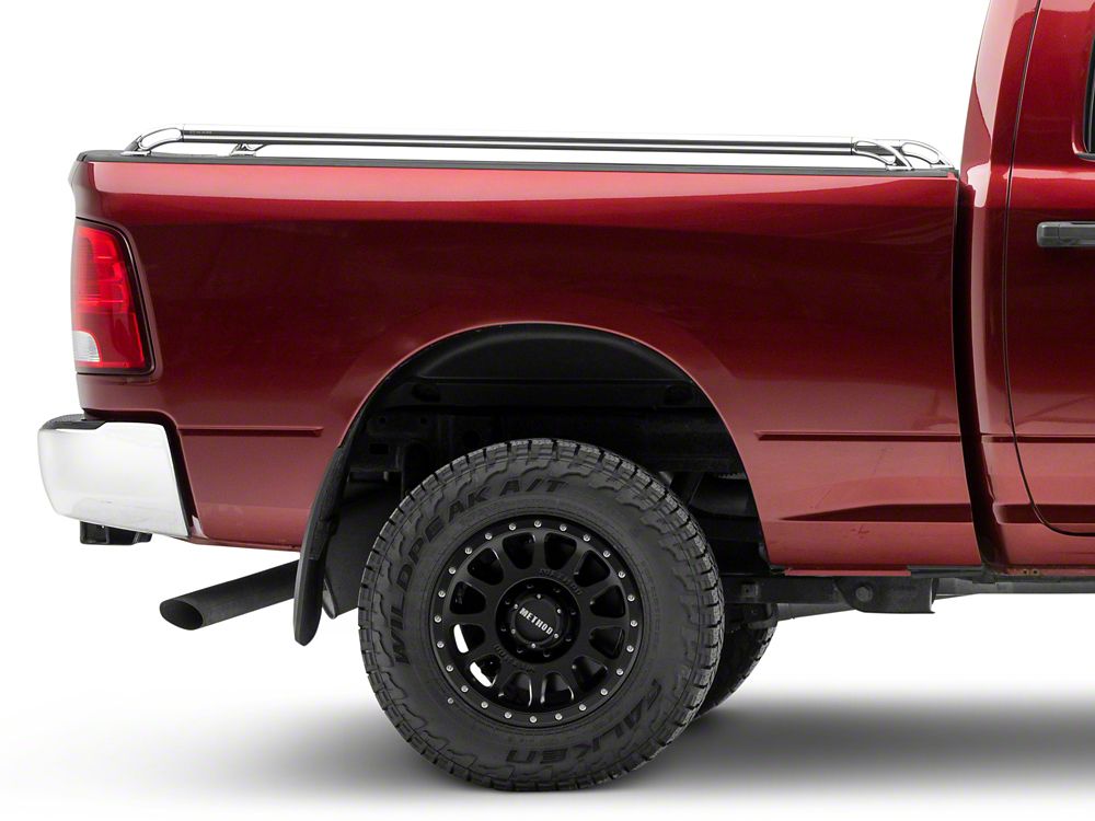 RAM Licensed by RedRock Locker Side Bed Rails; Stainless Steel (03-18 RAM 2500 w/ 6.4-Foot Box)